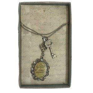 Sandra Magsamen Love Heart Necklace with key
